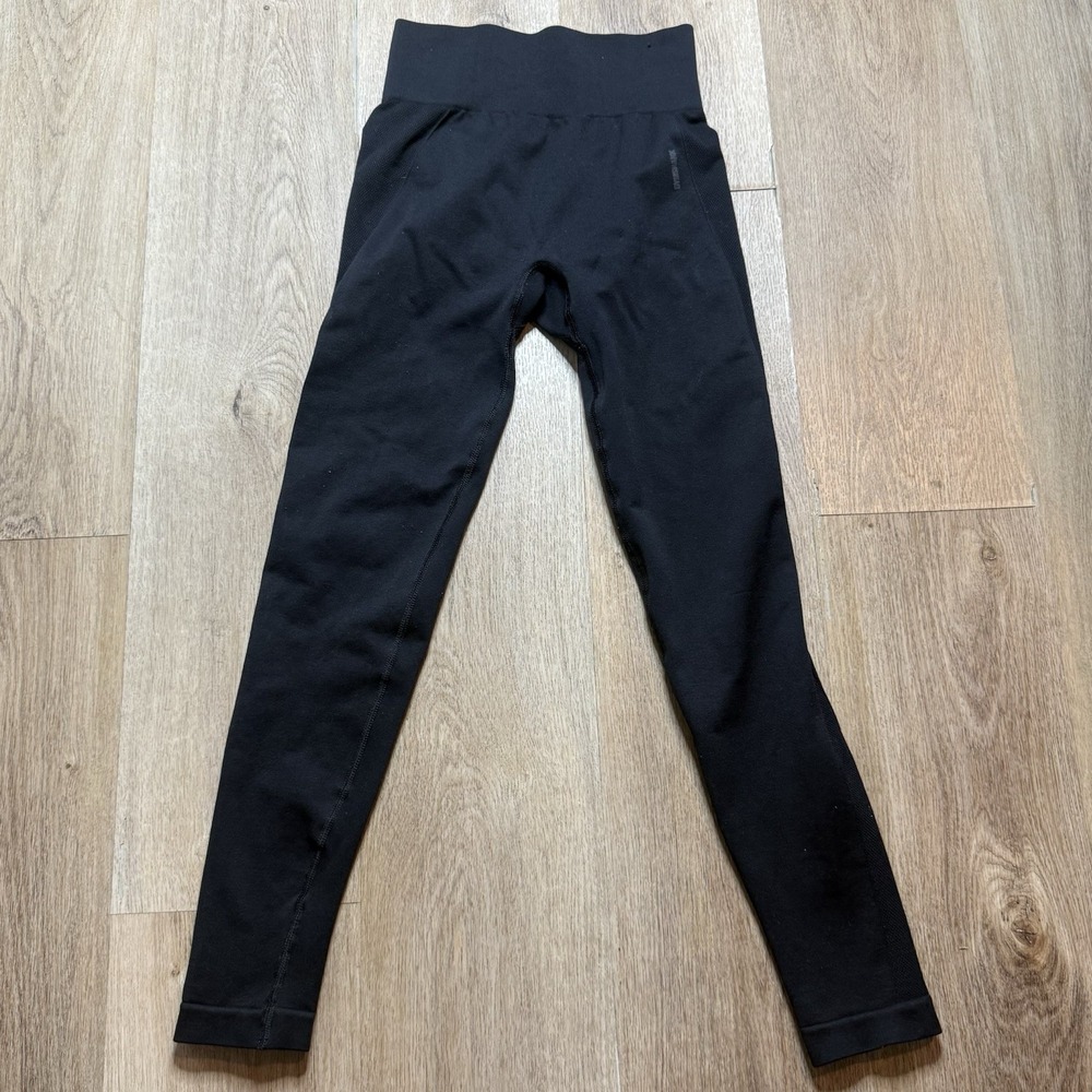 Gymshark Leggings Compression Lightweight‎ Workout Solid Black Size S Womens